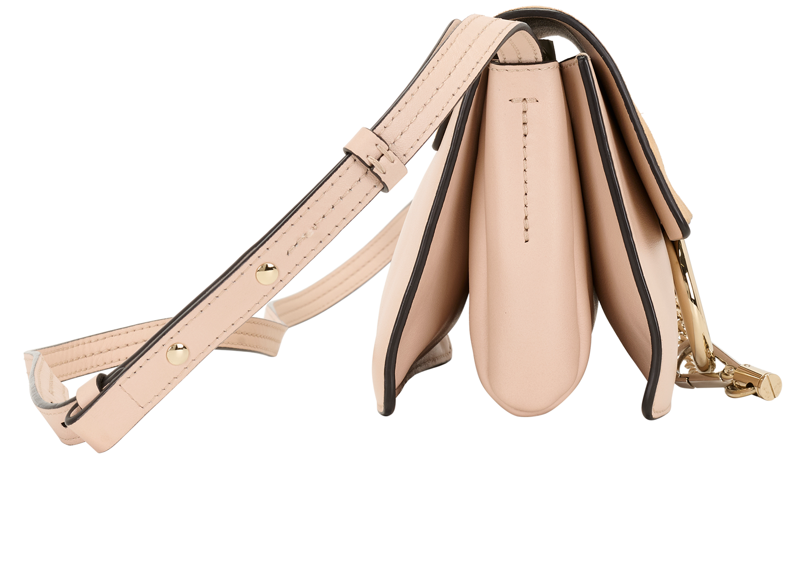 Small Faye, &pound;320, Handbags, Beige/Pink, Leather/Suede, Side view